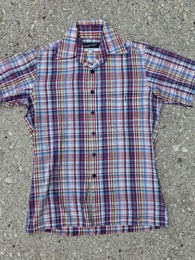 Vintage Christopher Rand Plaid Button Up Shirt Medium